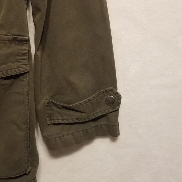 APT 9 S Jacket Olive Green Cotton Military Utility Anorak Hooded Drawstring - Picture 2 of 8